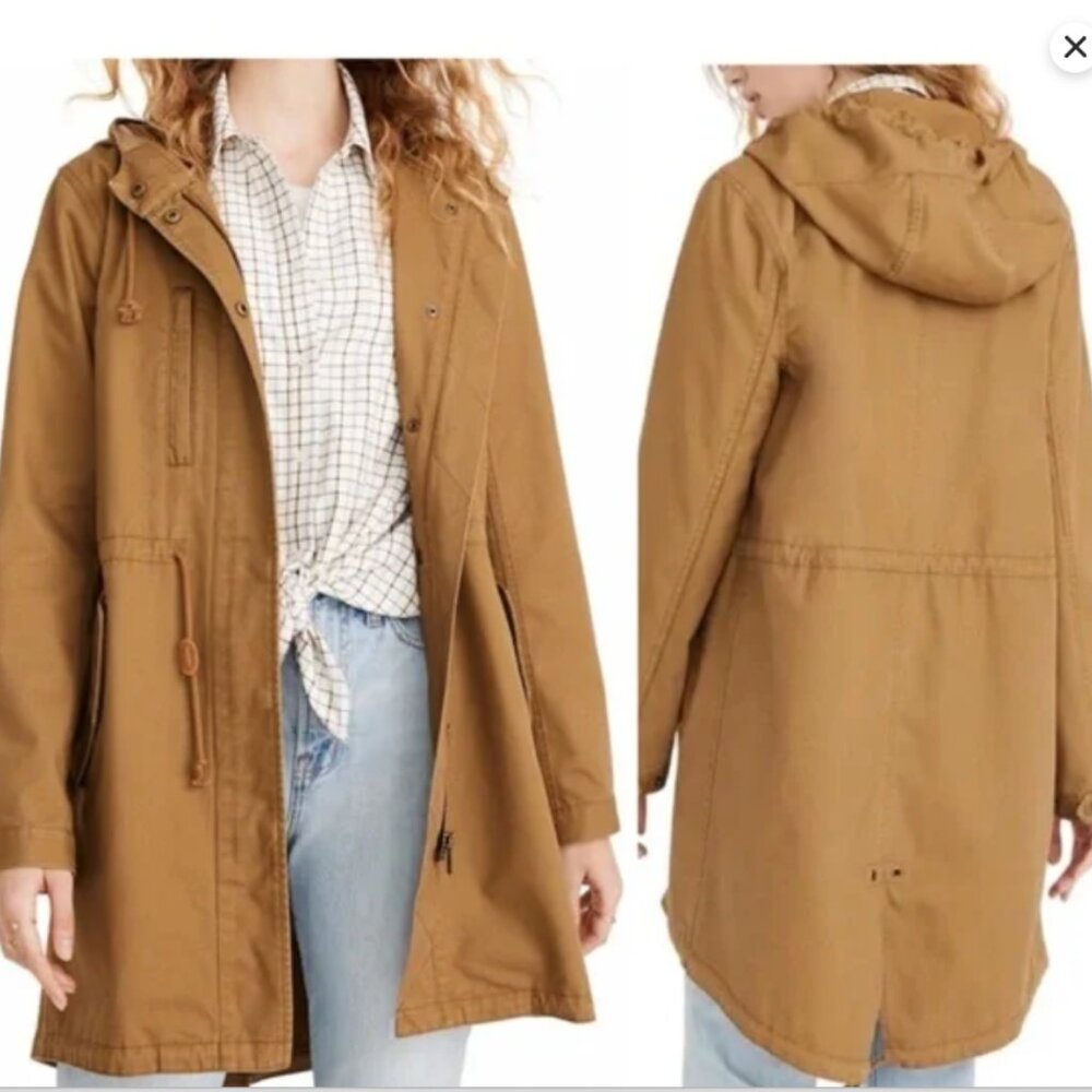 Madewell Women's Fishtail Anorak Hooded Jacket‎ in Classic Desert Size Unknown
